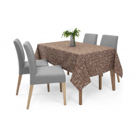 Скатертина Ірис-1 (110 × 150 см, бавовна, паста, коричневий) IMI