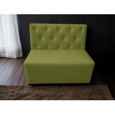 Диван для кафе Tobi Sho Бостон з високою спинкою та ґудзиками 1200x630x850, шкірзам Оливковий 2236