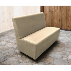Диван для кафе Tobi Sho Прайм з високою спинкою без підлокітників 1200x630x850, шкірзам Шампань 2207 Луцьк