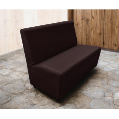Диван для кафе Tobi Sho Прайм з високою спинкою без підлокітників 1200x630x850, шкірзам Темний шоколад 22311 Черкаси