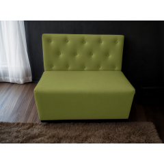 Диван для кафе Tobi Sho Бостон з високою спинкою та ґудзиками 1200x630x850, шкірзам Оливковий 2236 Рівне