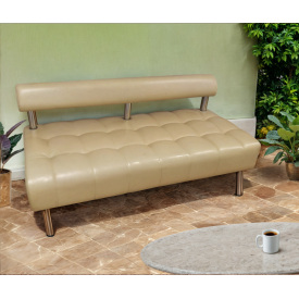 Диван офисный Tobi Sho Сити со спинкой без подлокотников 1800x530x750, кожзам Шампань 2207