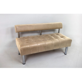 Диван офісний Tobi Sho Сіті зі спинкою без підлокітників 1500x530x750, шкірзам Шампань 2207