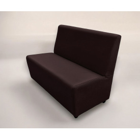 Диван для кафе Tobi Sho Прайм з високою спинкою без підлокітників 1200x630x850, шкірзам Темний шоколад 22311