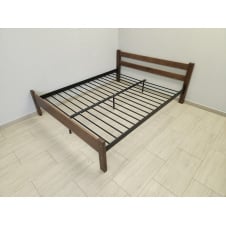 Дерев'яне ліжко Ділайт 160х200 см двоспальне коричневе