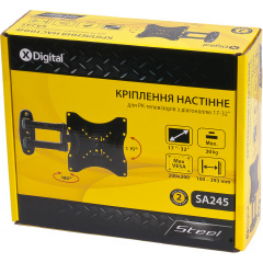 Кронштейн настінний X-Digital STEEL SA245 Black (5988307) Шостка