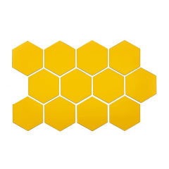 Зеркальный декор акриловый самоклеющийся Sticker Wall 85x95 мм 12 шт Золотистый (SW-00002516) Обухов