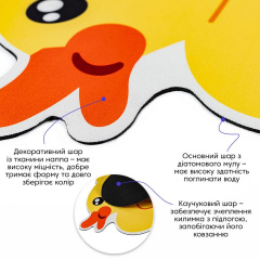 Вологопоглинаючий килимок Sticker Wall Качечка 40х60 см Жовтий (SW-00002561) Харків