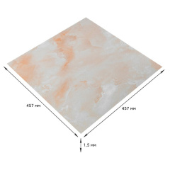 Самоклеюча LVT плитка Sticker Wall 457x457x1.5 мм Сіро-помаранчевий (SW-00002459) Рівне