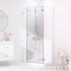 Дверь для пентагональной душевой кабины Radaway Essenza Pro PTJ 10100000-09-01R прозрачное стекло/золото, правосторонняя Чугуев