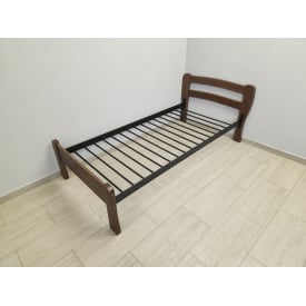 Ліжко Айріс-міні Тенеро 90х200 см на дерев'яних ніжках коричневе