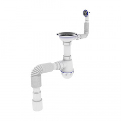 Сифон для мойки Kronoplast 3 1/2" пластик, белый (SM27010343) Киев