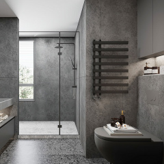 Полотенцесушитель дизайнерский Ideale Aurora 8 80х45 см Антрацит Шостка