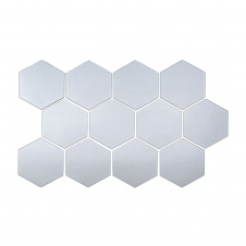 Зеркальный декор акриловый самоклеющийся Sticker Wall 85x95 мм 12 шт Серебристый (SW-00002512)