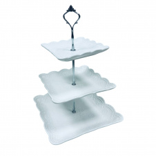 Фруктовница фарфоровая Stenson MC-3664 3-х ярусная h - 37 см