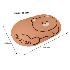 Влагопоглощающий коврик Sticker Wall 35x58 см Коричневый (SW-00002556) Михайловка