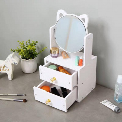 Шкатулка-комод для украшений и косметики с зеркалом Stenson TL00381 27х17х13 см Белый Изюм
