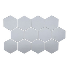 Зеркальный декор акриловый самоклеющийся Sticker Wall 150x175 мм 12 шт Серебристый (SW-00002514) Черкассы