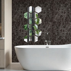 Зеркальный декор акриловый самоклеющийся Sticker Wall 150x175 мм 12 шт Серебристый (SW-00002514) Черкассы