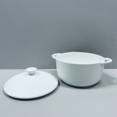 Горщик для запікання з кришкою Wilmax Slatestone WL-661540/A 18см/600мл White Конотоп