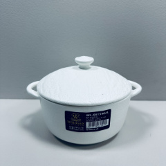 Горщик для запікання з кришкою Wilmax Slatestone WL-661540/A 18см/600мл White Конотоп