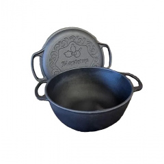 Каструля чавунна з кришкою-сковородою Maysternya Т404СРУк 6 л 26 см Первомайськ