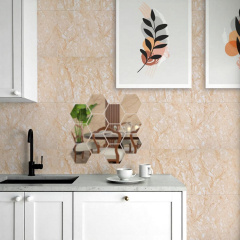 Дзеркальний декор акриловий самоклеючий Sticker Wall 80x70 мм 12 шт Сріблястий (SW-00002511) Одеса