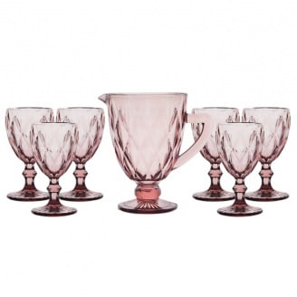 Набор для напитков OLens OCT-DKC5015B Изумруд 7 предметов Розовый