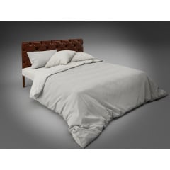 Двоспальне металева ліжко Канна Tenero з м'яким узголів'ям Орехов