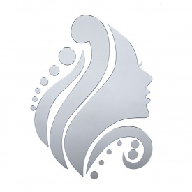 Зеркальный декор акриловый самоклеющийся Sticker Wall Лицо 16 шт Серебристый (SW-00002504)