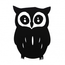 Зеркальный декор акриловый самоклеющийся Sticker Wall Сова 210х150 мм Черный (SW-00002493)