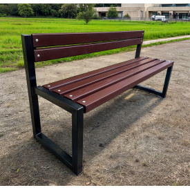 Лавка садова Tobi Sho Лофт Бенч зі спинкою без підлокітників 1,7 м колір Каштан