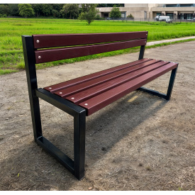 Лавка садовая Tobi Sho Лофт Бенч со спинкой без подлокотников 1,7 м цвет Макасар