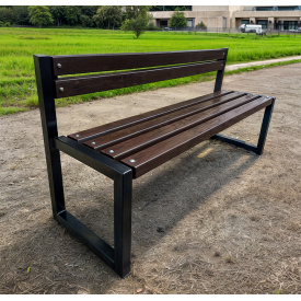 Лавка садовая Tobi Sho Лофт Бенч со спинкой без подлокотников 1,5 м цвет Орех