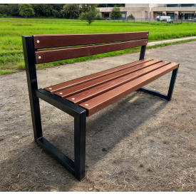 Лавка садовая Tobi Sho Лофт Бенч со спинкой без подлокотников 1,3 м цвет Черешня