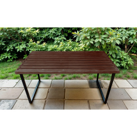 Стіл садовий Tobi Sho Грід у стилі Лофт 3000х700х800 мм, колір Горіх