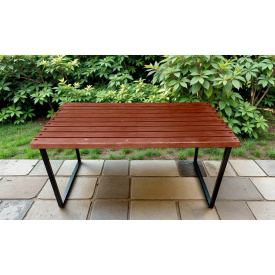 Стіл садовий Tobi Sho Грід у стилі Лофт 2200х700х800 мм, колір Макасар