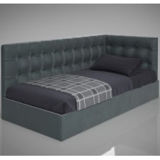 Підліткове м'яке ліжко Гренадин Sentenzo односпальна софа в м'якій каретній стяжці