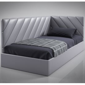 Односпальне кутове ліжко Шерідан Sentenzo софа з м'якими спинкою та виголов'ям для дитячої спальні