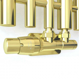 Термостатический комплект Vario Term Twins Glamour 1/2"x3/4" прямой, золото