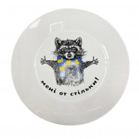 Тарілка Kvarta «Мені от стільки» 25 см Білий (20019)