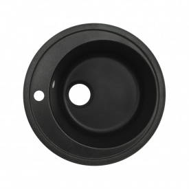 Гранитная мойка VENTA Stone 510x510 врезная, круглая, черная (VS504001)