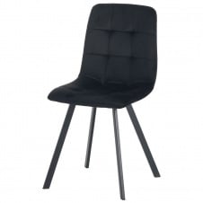 Обідній м'який стілець Гарлем велюр чорний