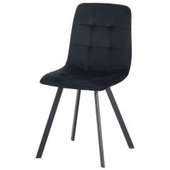 Обідній м'який стілець Гарлем велюр чорний Кривой Рог