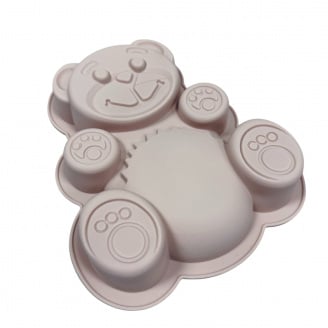 Форма для випічки силіконова A-Plus 1926 «Ведмедик» 16,8х15х3 см Бежевий (23330)