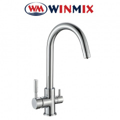 Смеситель для кухни Ухо Winmix Premium Mafin (Chr-021) с дополнительным краном под осмос, Польша Каменское