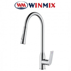 Змішувач для кухні Вухо Winmix Premium DERBY NUT (Chr-014) з витяжною лйкою, Польща Коломия