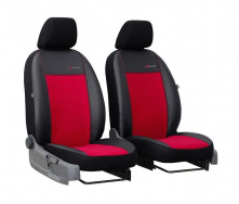 Чехлы на авто для BMW 3-SERIA 2004-2013 E90/E91 POK-TER эко кожа с алькантарой Exclusive красные