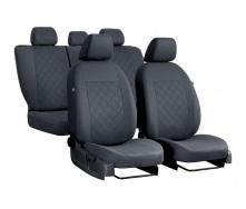 Чехлы на авто Fiat Linea (2007-2015) POK-TER Draft Line с серой вставкой