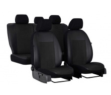 Авто чехлы комбинированые PEUGEOT 208 2012- Hatchback POK-TER Unico Premium с черной вставкой